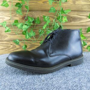 Alfani Lancer Men‎ Desert Boots Black Leather Lace Up Size 9.5 Medium